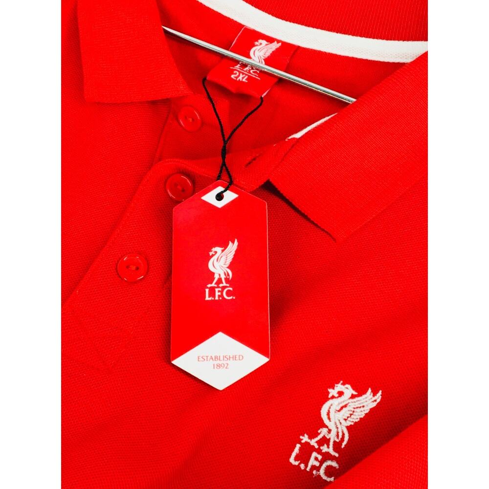 NWT 2XL LFC Liverpool Football Club Official Mens 100% Cotton Short Sleeve Polo